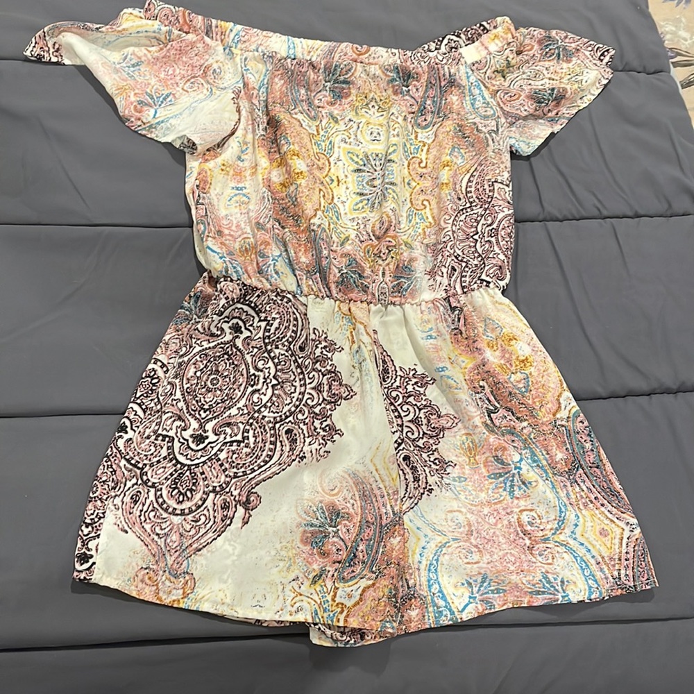 Aqua by Bloomingdales off shoulder Romper